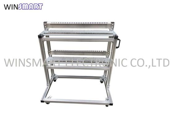 قیمت خوب 50 عدد / لایه SMT فیدر سبد خرید 4 چرخ Omni جهت دار فولاد ضد زنگ آنلاین
